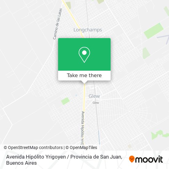 Mapa de Avenida Hipólito Yrigoyen / Provincia de San Juan