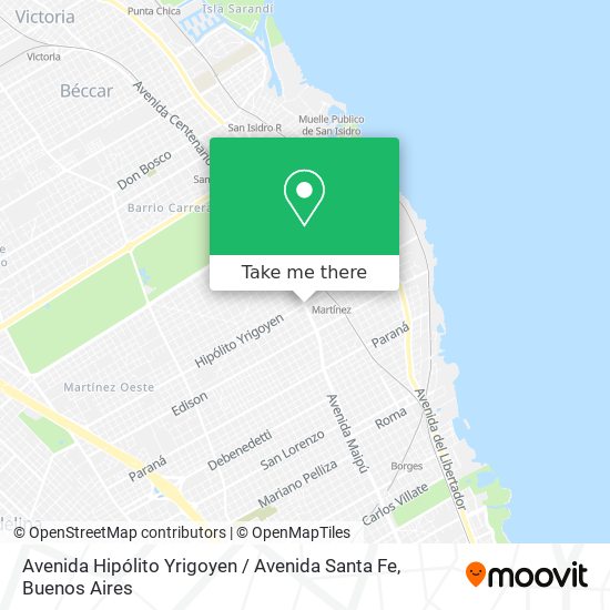 Avenida Hipólito Yrigoyen / Avenida Santa Fe map