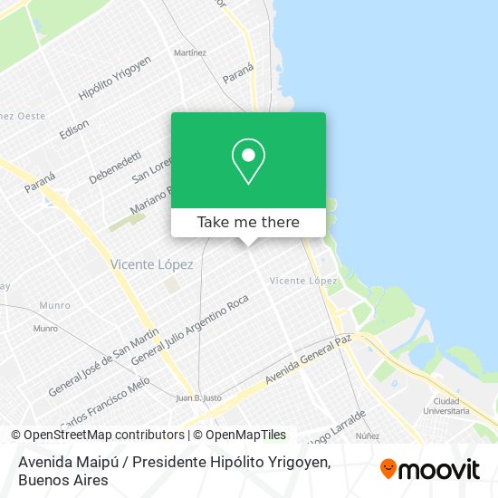 Avenida Maipú / Presidente Hipólito Yrigoyen map
