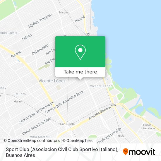 Sport Club (Asociacion Civil Club Sportivo Italiano) map