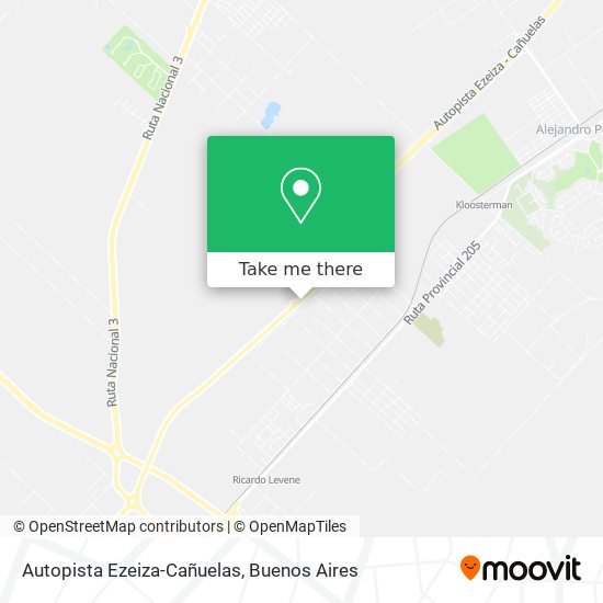 Mapa de Autopista Ezeiza-Cañuelas