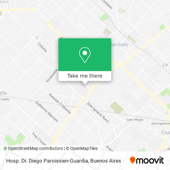 Hosp. Dr. Diego Paroissien-Guardia map