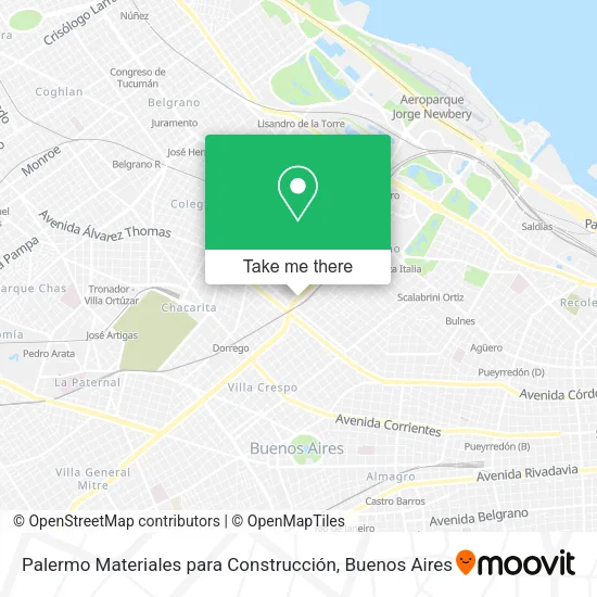 Mapa de Palermo Materiales para Construcción