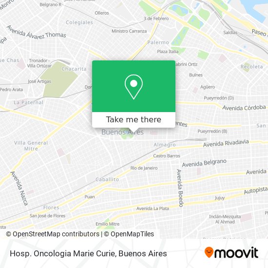 Hosp. Oncologia Marie Curie map