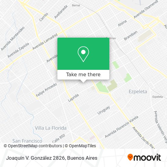 Joaquín V. González 2826 map