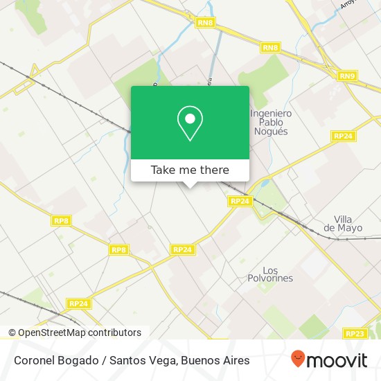 Mapa de Coronel Bogado / Santos Vega