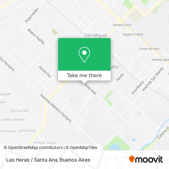 Las Heras / Santa Ana map