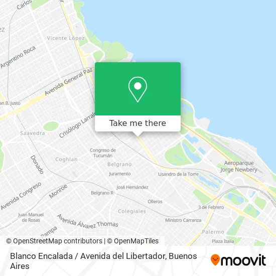 Mapa de Blanco Encalada / Avenida del Libertador