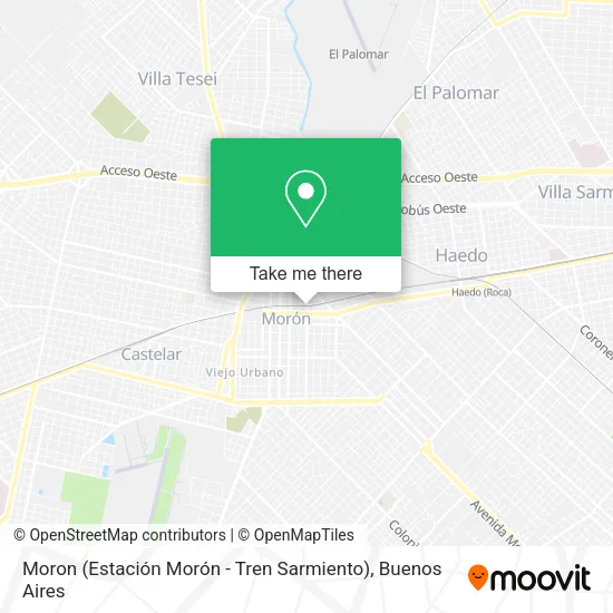 Mapa de Moron (Estación Morón - Tren Sarmiento)