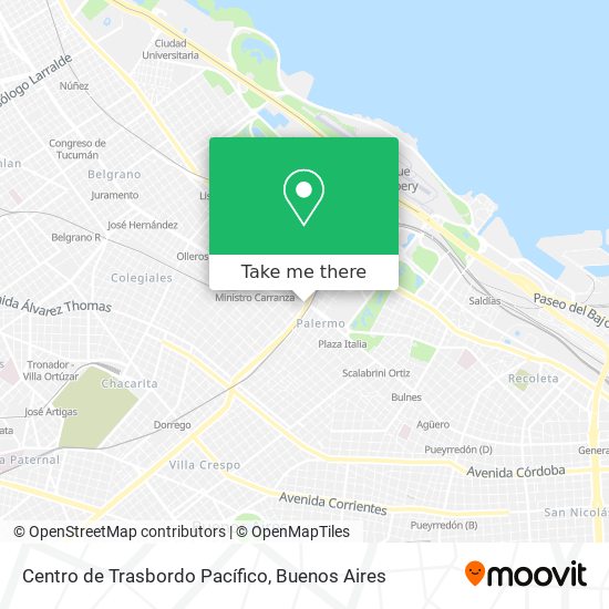 Centro de Trasbordo Pacífico map