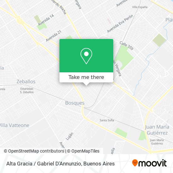 Mapa de Alta Gracia / Gabriel D'Annunzio