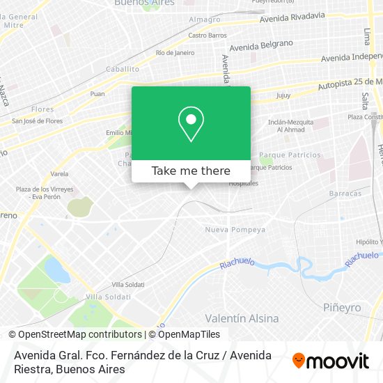 Avenida Gral. Fco. Fernández de la Cruz / Avenida Riestra map