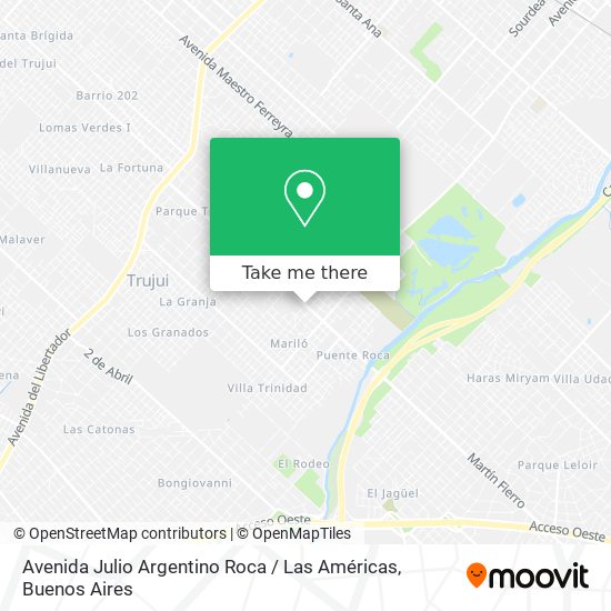 Avenida Julio Argentino Roca / Las Américas map