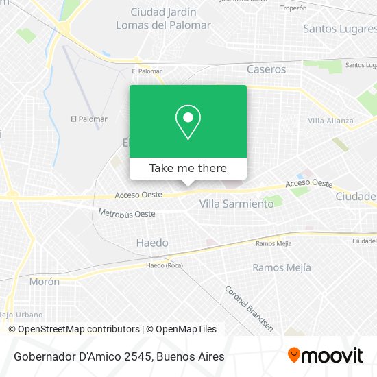 Mapa de Gobernador D'Amico 2545