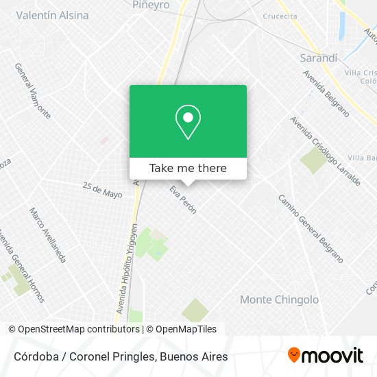 Córdoba / Coronel Pringles map