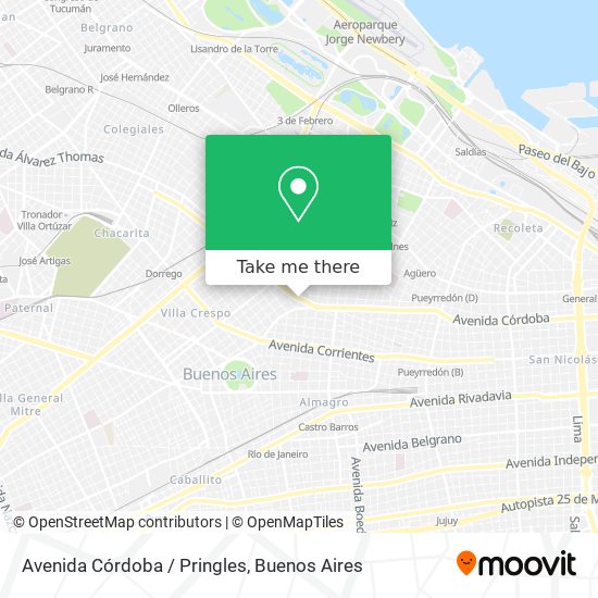 Avenida Córdoba / Pringles map