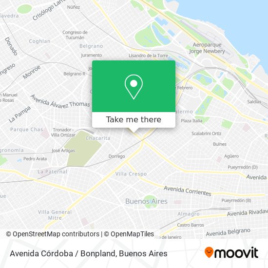 Avenida Córdoba / Bonpland map