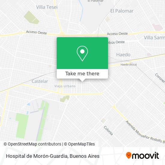 Mapa de Hospital de Morón-Guardia