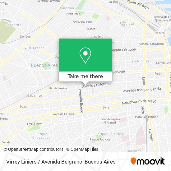 Virrey Liniers / Avenida Belgrano map