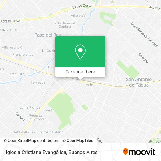 Mapa de Iglesia Cristiana Evangélica