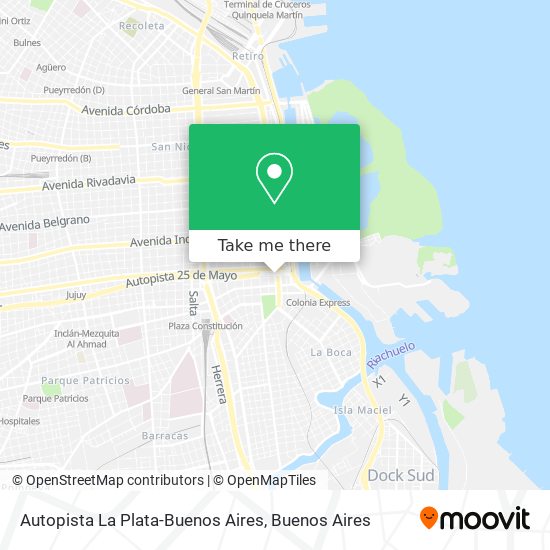 Autopista La Plata-Buenos Aires map