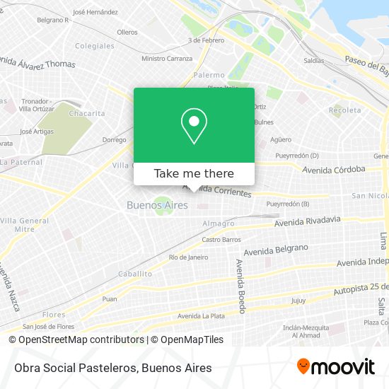 Obra Social Pasteleros map