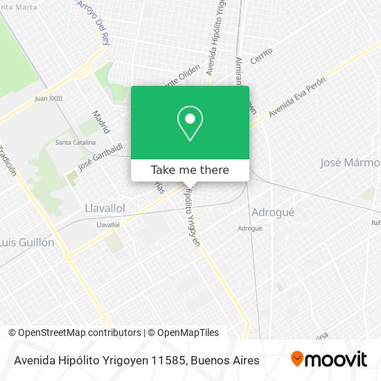 Avenida Hipólito Yrigoyen 11585 map
