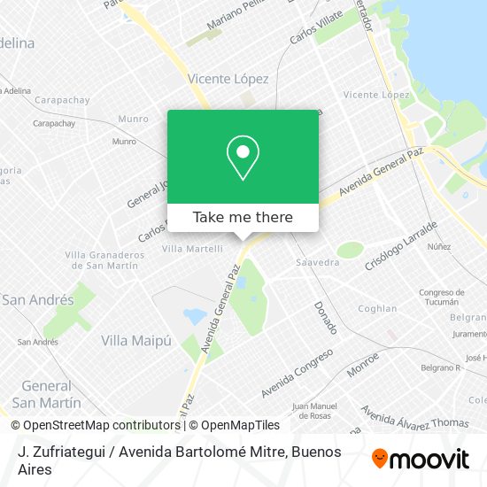 J. Zufriategui / Avenida Bartolomé Mitre map
