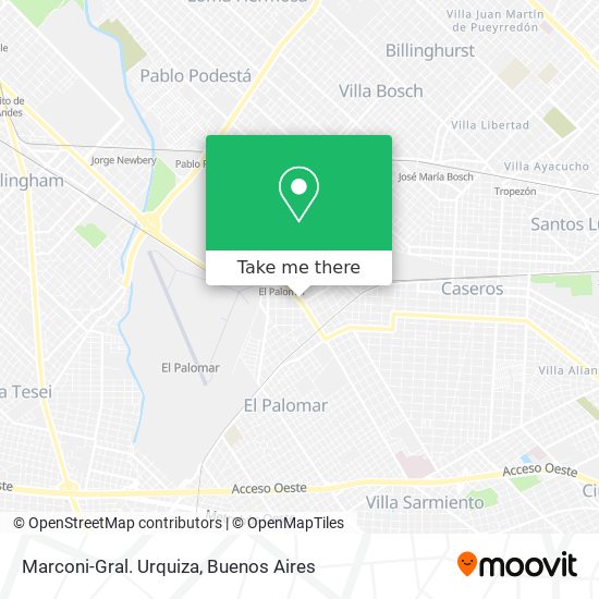 Marconi-Gral. Urquiza map