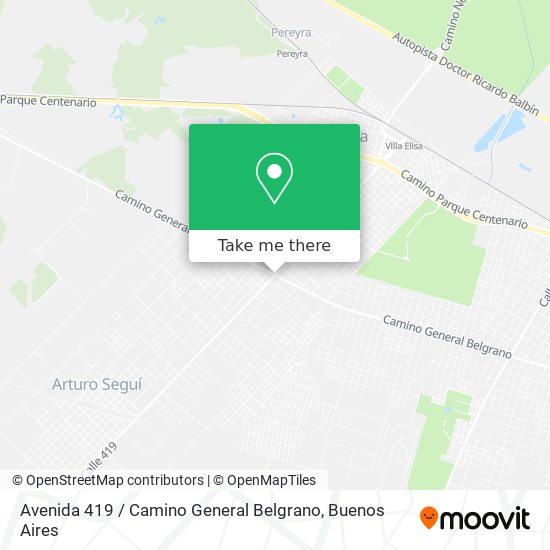 Avenida 419 / Camino General Belgrano map