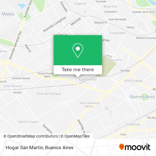 Mapa de Hogar San Martin