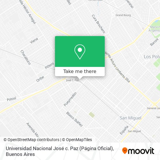 Universidad Nacional José c. Paz (Página Oficial) map