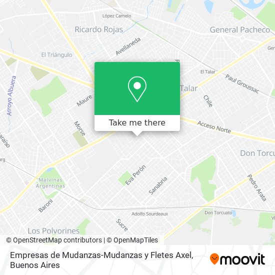 Empresas de Mudanzas-Mudanzas y Fletes Axel map
