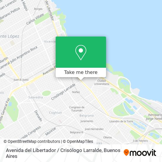 Avenida del Libertador / Crisólogo Larralde map