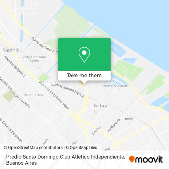 Mapa de Predio Santo Domingo Club Atletico Independiente