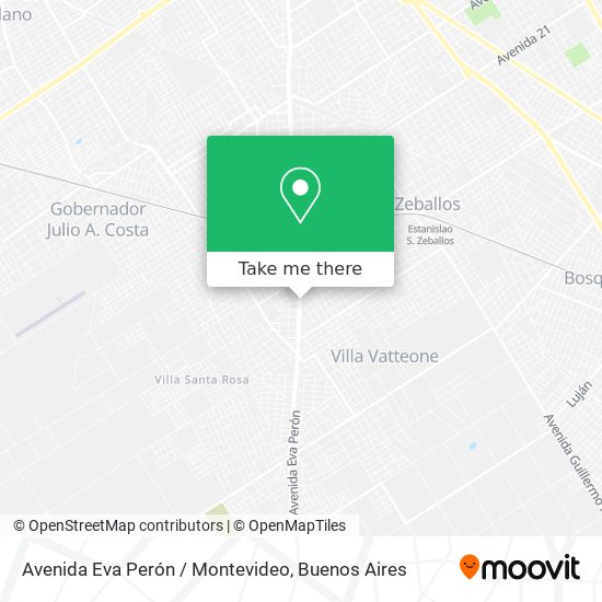 Avenida Eva Perón / Montevideo map