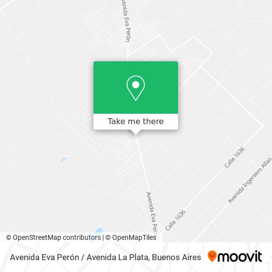 Mapa de Avenida Eva Perón / Avenida La Plata