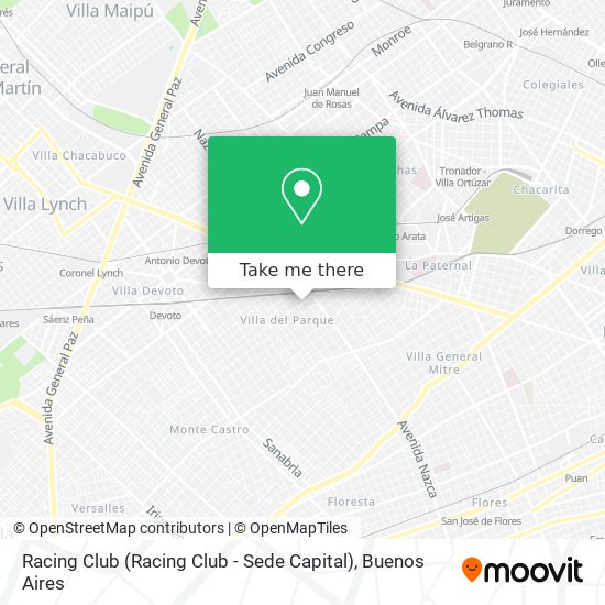 Racing Club (Racing Club - Sede Capital) map