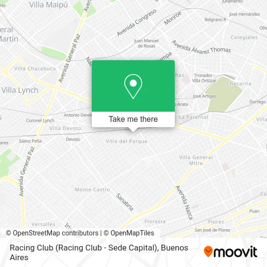 Racing Club (Racing Club - Sede Capital) map
