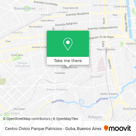 Centro Civico Parque Patricios - Gcba map