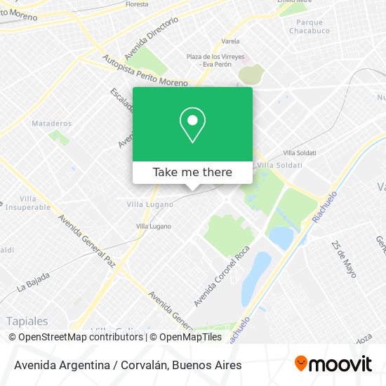 Avenida Argentina / Corvalán map