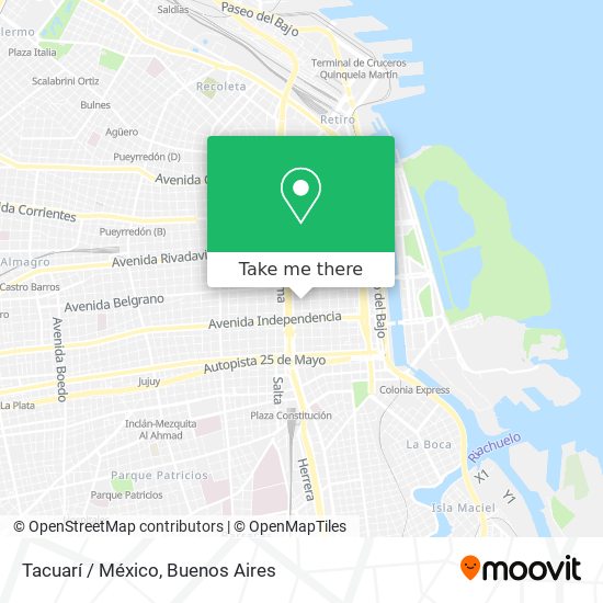 Mapa de Tacuarí / México