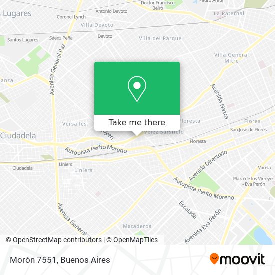 Morón 7551 map