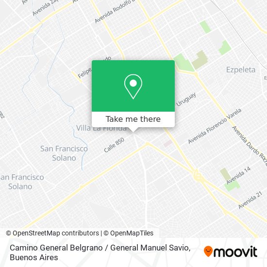 Camino General Belgrano / General Manuel Savio map