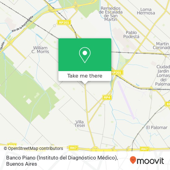 Banco Piano (Instituto del Diagnóstico Médico) map