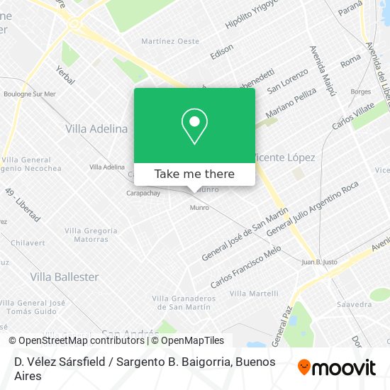 D. Vélez Sársfield / Sargento B. Baigorria map