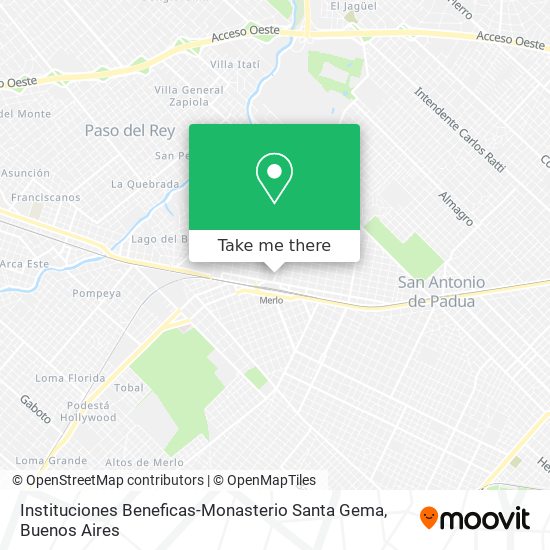 Instituciones Beneficas-Monasterio Santa Gema map