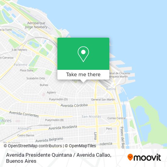 Mapa de Avenida Presidente Quintana / Avenida Callao