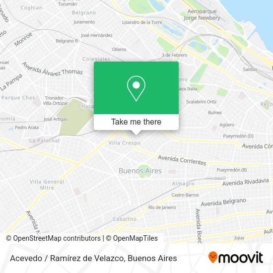 Acevedo / Ramírez de Velazco map