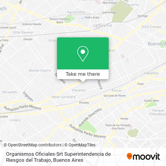 Organismos Oficiales-Srt Superintendencia de Riesgos del Trabajo map